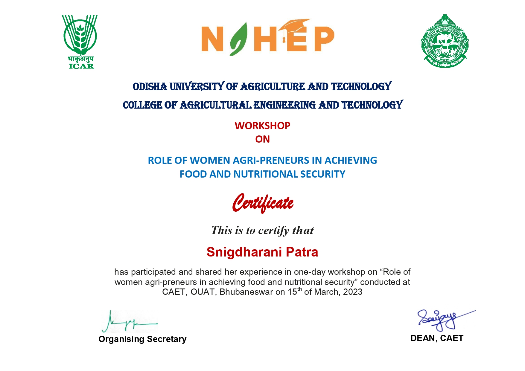 Certificate 2